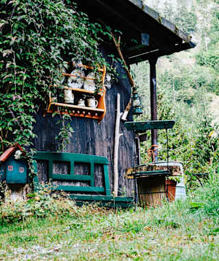 Der Gastgarten der Moaralm