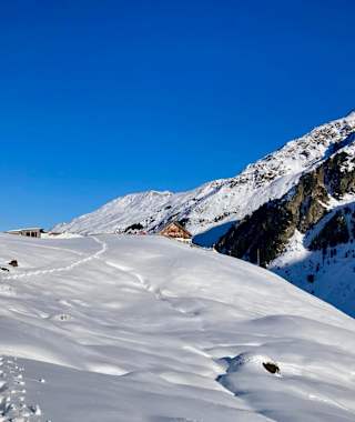 Die Potsdamer Hütte im Winter