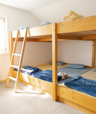 Eines der Zimmer auf dem Wankhaus