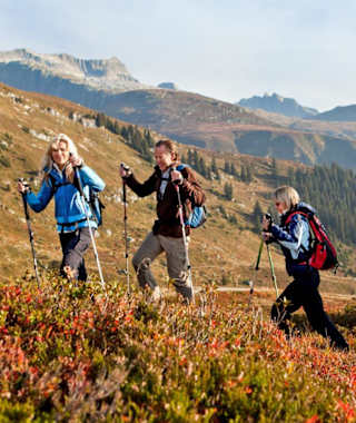 Pilgern im alpinen Gelände.