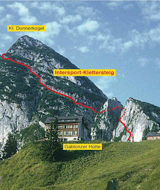 Übersicht Intersport Klettersteig - Großer Donnerkogel