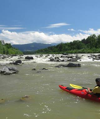 Kanufahren Bregenz und NSG Bregenzer Achdelta