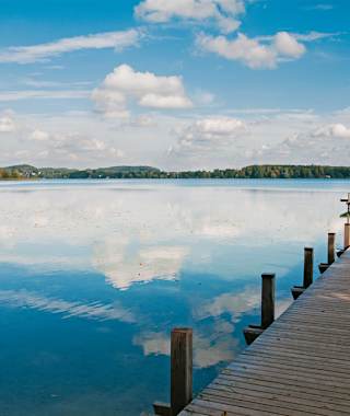 Steg beim Badegelände Oberndorf