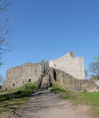 Aufgang zur Ruine Löwenburg