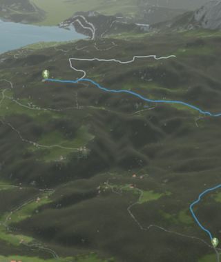 3-D-Ansicht der Wanderung Krienseregg - Holderchäppeli