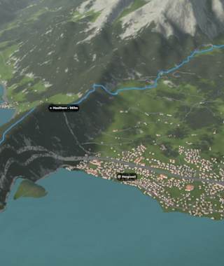 3D Ansicht der Wanderung Fräkmüntegg - Renggpass - Stansstad