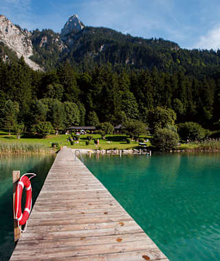 Das traditionsreiche Alpseebad am Fuß des Pilgerschrofen