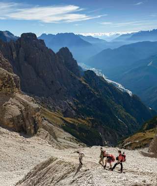 Unterwegs auf der Klettersteigrunde „Dolomiten ohne Grenzen“