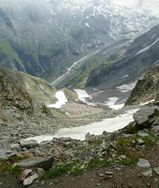 Abstieg aus der Lapenscharte