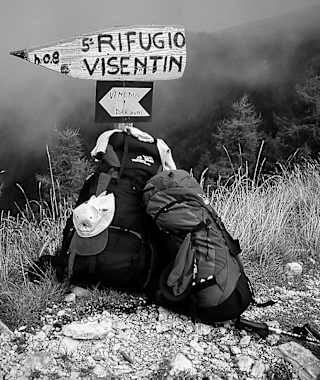 Wegweiser zum Col Visentin