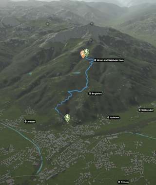 Übersicht Wanderung zur Angerer Alm