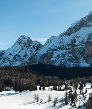 Über die Armentara-Wiesen führt eine Langlaufloipe