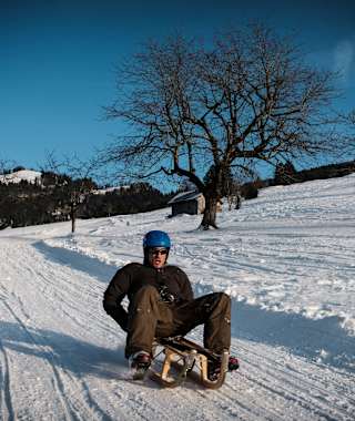 Rodeln im Skigebiet Atzmännig