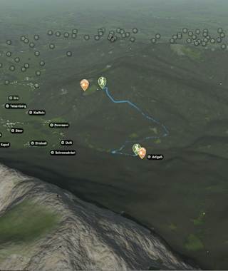 Übersicht Wanderung zur Bäckeralm