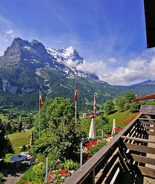 Blick von Grindelwald auf den Eiger
