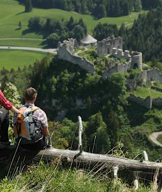 Blick auf die Burgruine