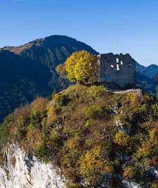 Die Burgruine Falkenstein, Deutschlands höchstgelegene Burgruine