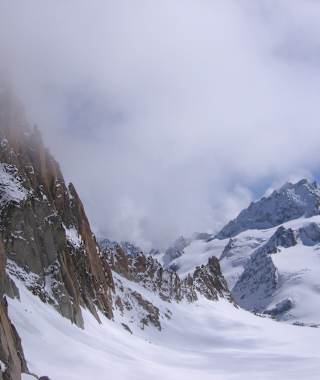 Ausblick vom Fenêtre de Saleina zurück Richtung Plateau du Trient