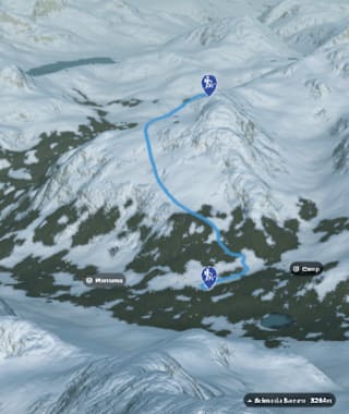 3-D-Ansicht der Skitour zum Corn da Mürasciola