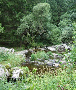 Gemütlich folgt man dem Flusslauf.