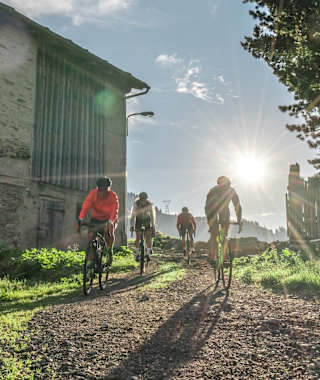 Auf der vierten Etappe der Gravel-Bike-Tour Hinterrhein