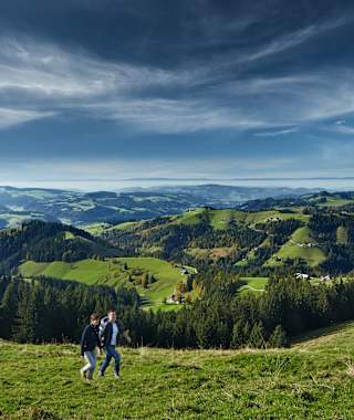 Aufstieg auf den Wachthubel – dem höchsten Punkt des ganzen Höhenweges