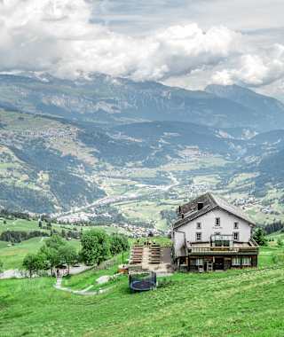 Ausblick in der Val Lumnezia