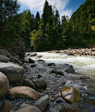 Auf der 3. Etappe des Emmenuferwegs von Wolhusen nach Luzern