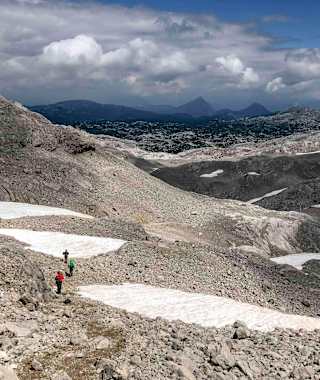 Abstieg vom Dachsteingletscher zum Guttenberghaus
