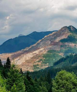 Blick auf den Erzberg