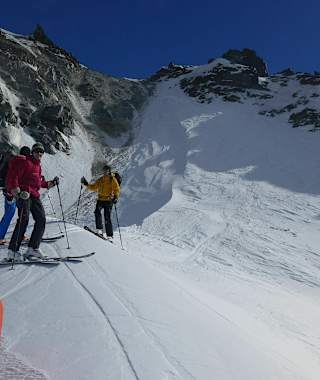 Abfahrt von der Hinteren Jamspitze