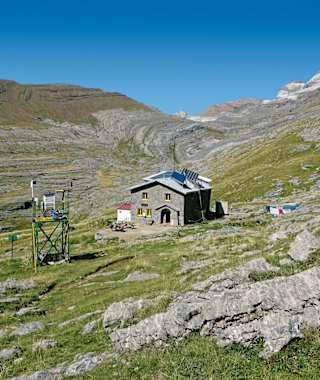 Refugio Góriz – Ausgangspunkt für die Besteigung des Monte Perdido.