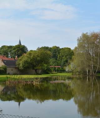 Dorfteich und Kirche Groß Pinnow