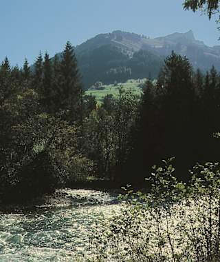 Schäumende Wasser der Kander