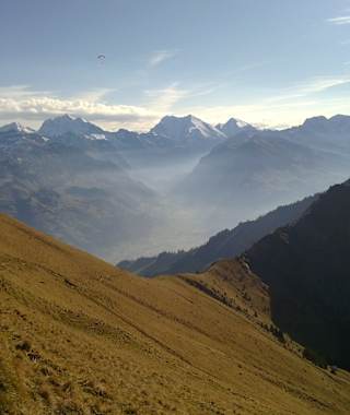 Blick Richtung Kandersteg und die Berner Alpen