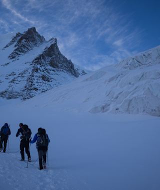 Anstieg zum Laveciau Gletscher