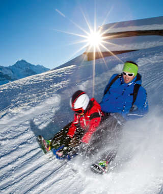 Schlitteln auf der Bussalp