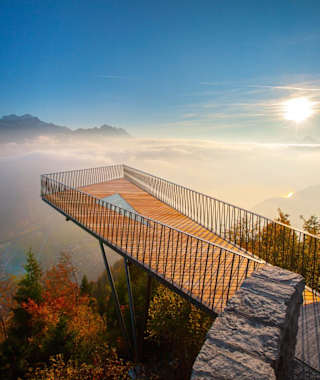 Aussichtsplattform Zwei-Seen-Steg am Harder Kulm