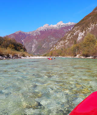 Auch im Herbst wunderschön, die Soča