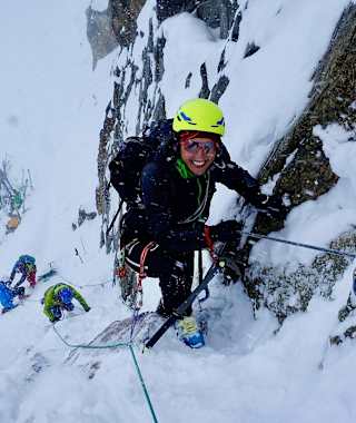 Vom Skidepot über das Fixseil zur Kräulscharte