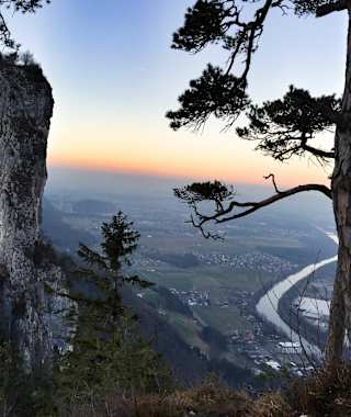 Blick vom Kleinen Barmstein Richtung Salzburg mit Großem Barmstein
