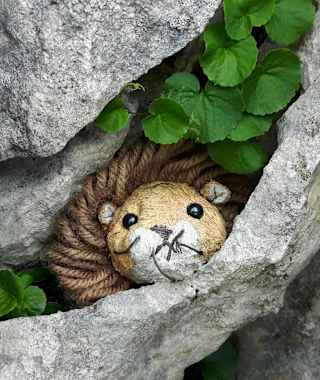 Beim Einstieg finden man einen Löwen.