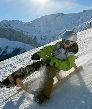 Schlittelvergnügen auf der Klewenalp