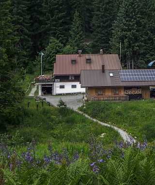Die Lenggrieser Hütte.
