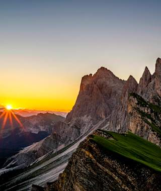 Blick von der Seceda auf die Fermedatürme