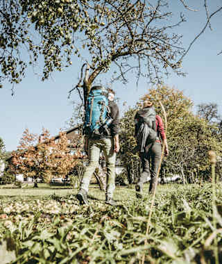 Die letzten Schritte zum Gasthof Mooswirt in Landl
