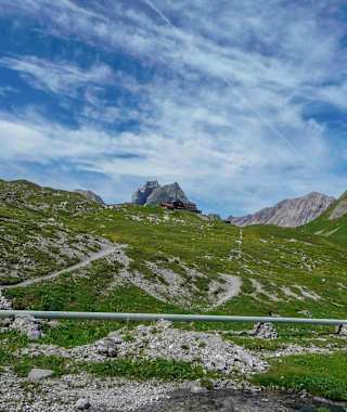 Vom Unteren Seewisee ist es nicht mehr weit bis zur Memminger Hütte.