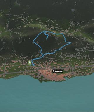 3-D-Ansicht der Wanderung La Rocchetta - Malcesine