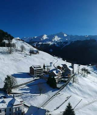 Ausgangspunkt der Schneeschuhtour in Niederrickenbach