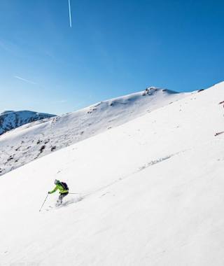 Abfahrt in Richtung Hundsfeldhütte